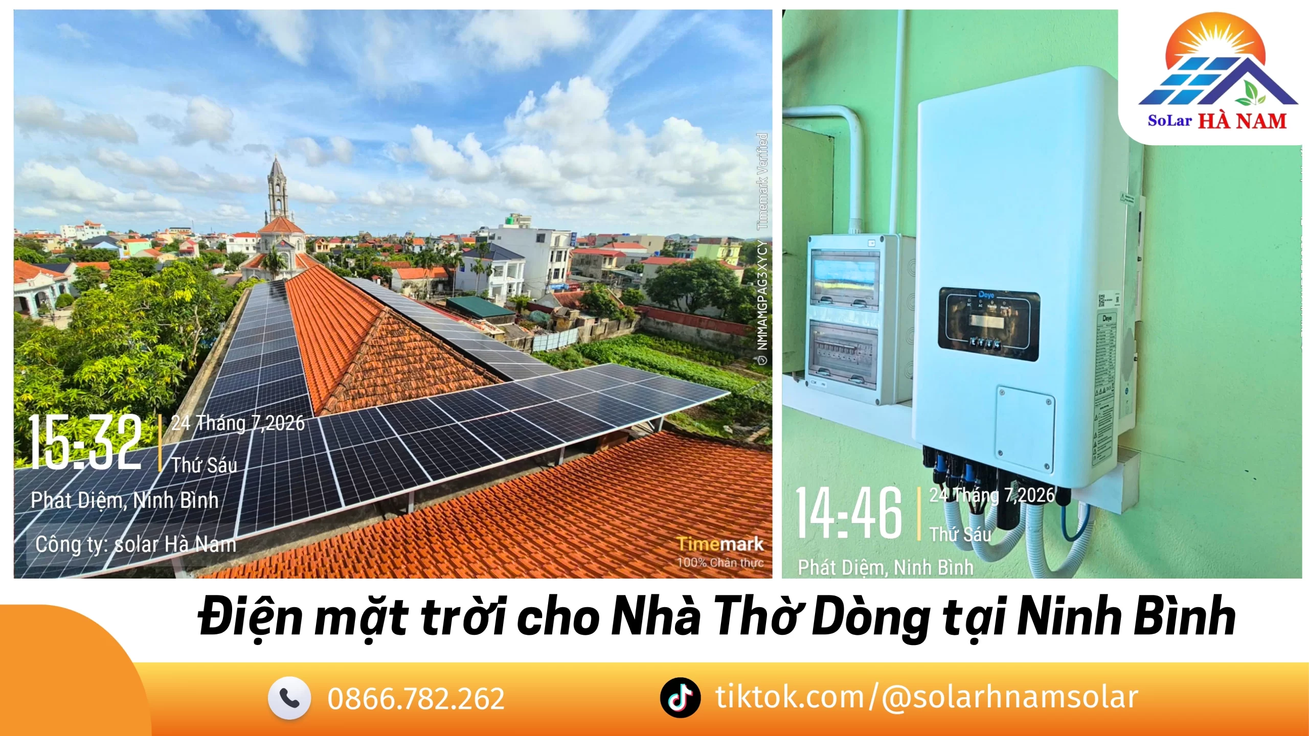 Điện Mặt Trời Cho Nhà Thờ Dòng Ninh Bình 30kWp