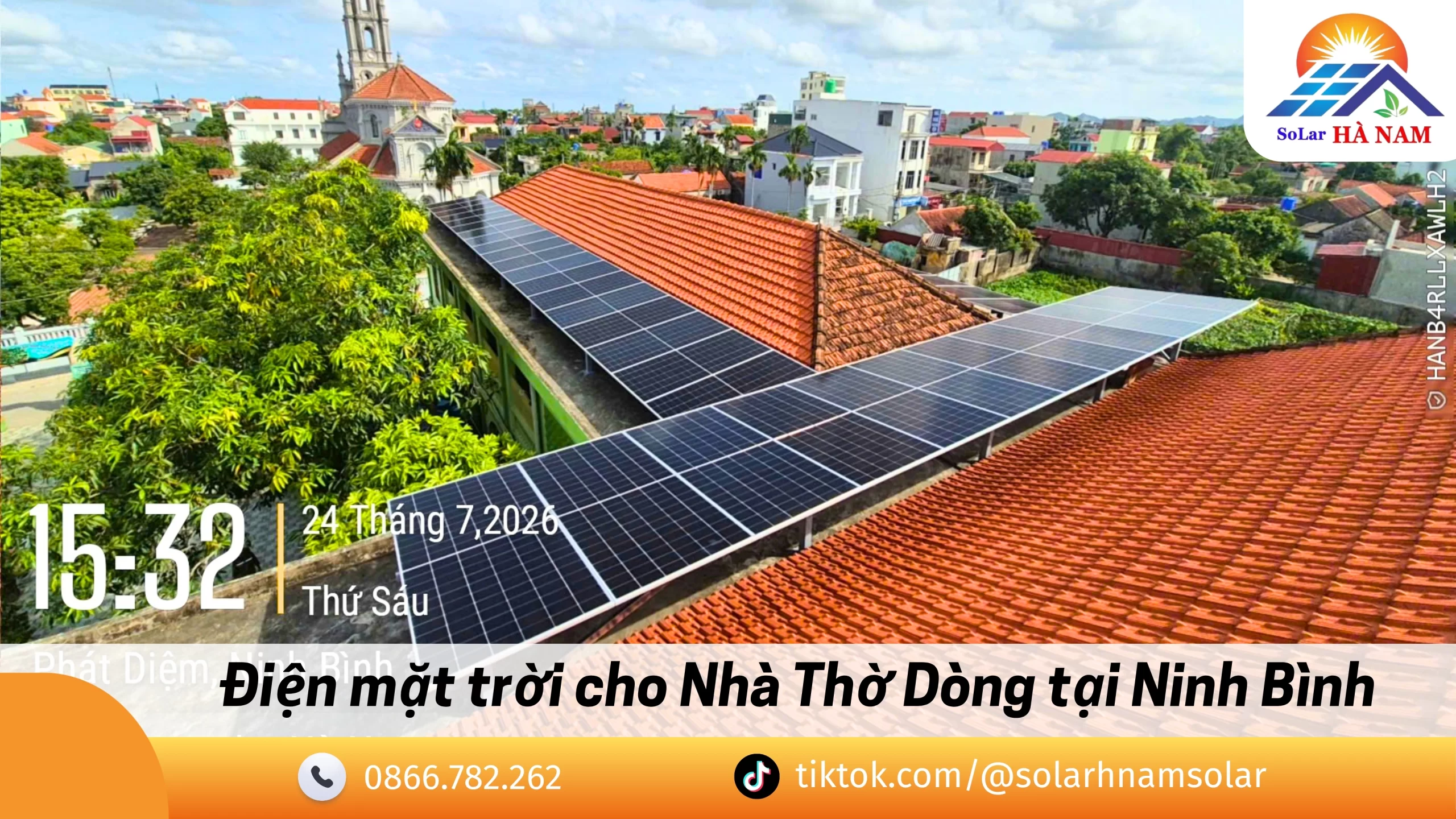 Điện Mặt Trời Cho Nhà Thờ Dòng Ninh Bình 30kWp