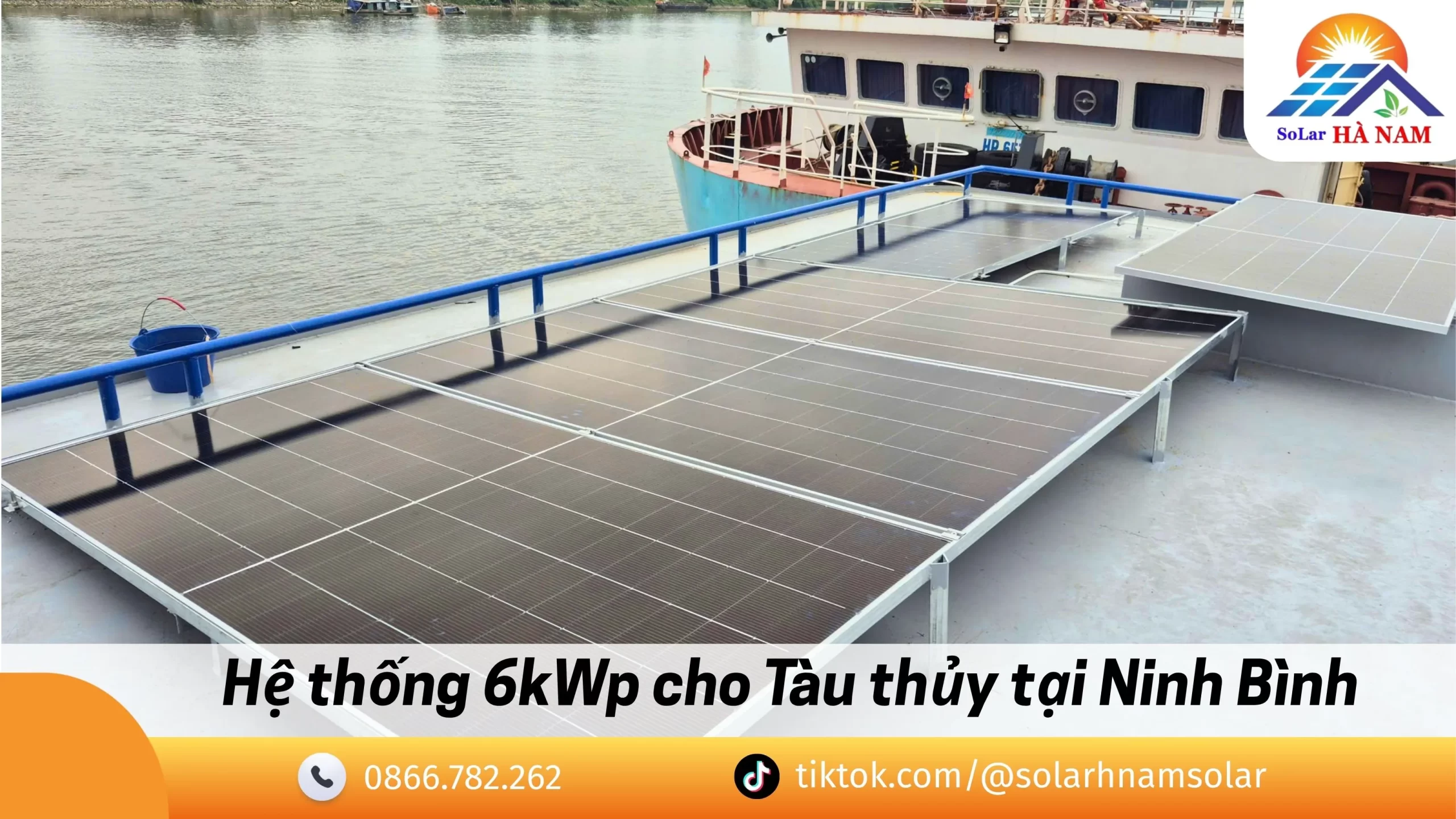Điện mặt trời tàu thủy 6kWp tại Ninh Bình
