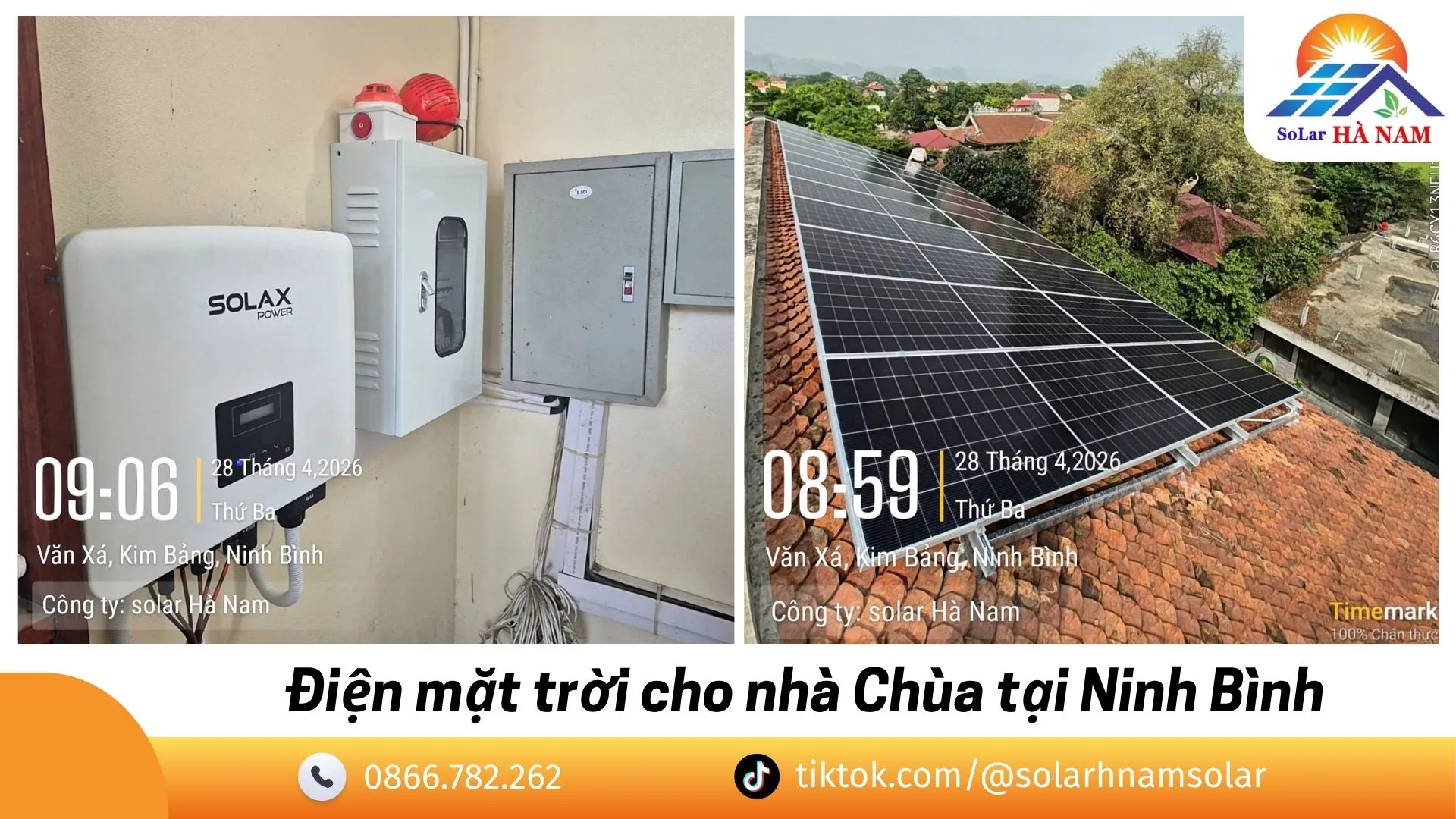 Điện mặt trời cho Nhà Chùa