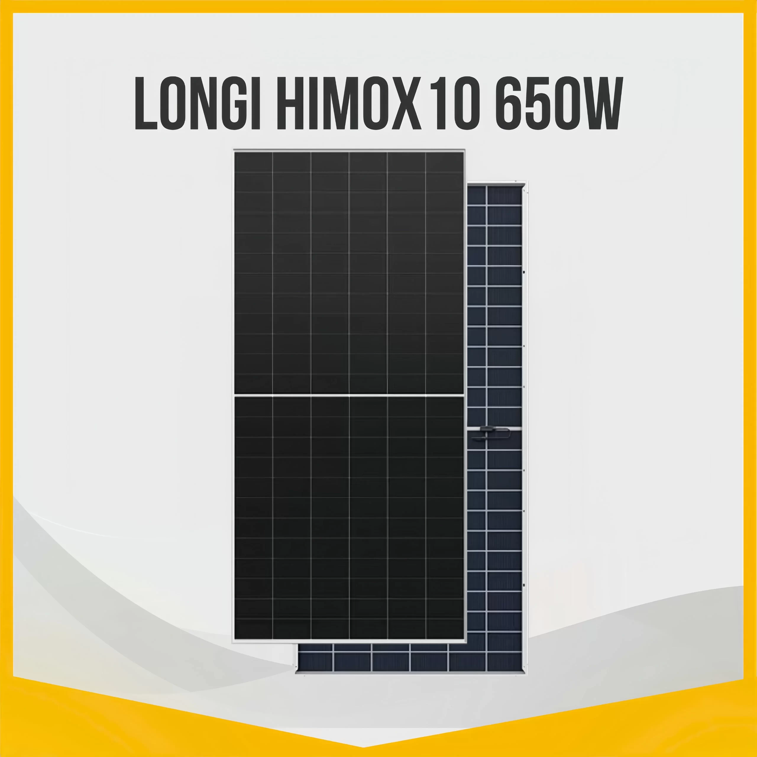 Tấm pin Longi 650W 2 mặt kính chính hãng - Giá tốt